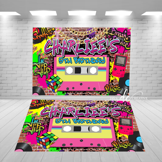 90's Girl Theme Digital Floor Wrap (You Print Yourself)