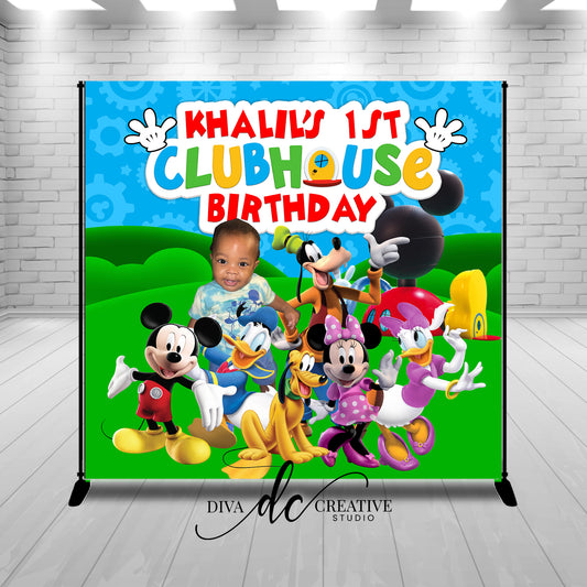 Mickey Clubhouse Backdrop Print and Ship