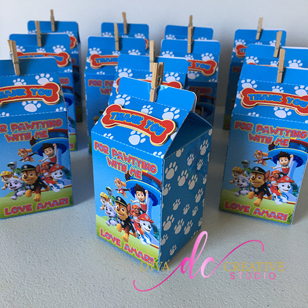 Custom Milk Carton Style Favor Boxes