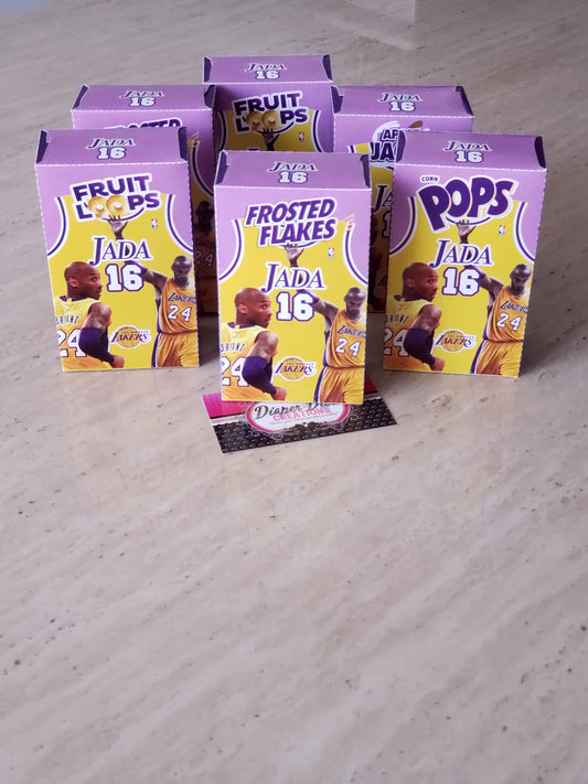Mini Printed Cereal Boxes (No Labels)