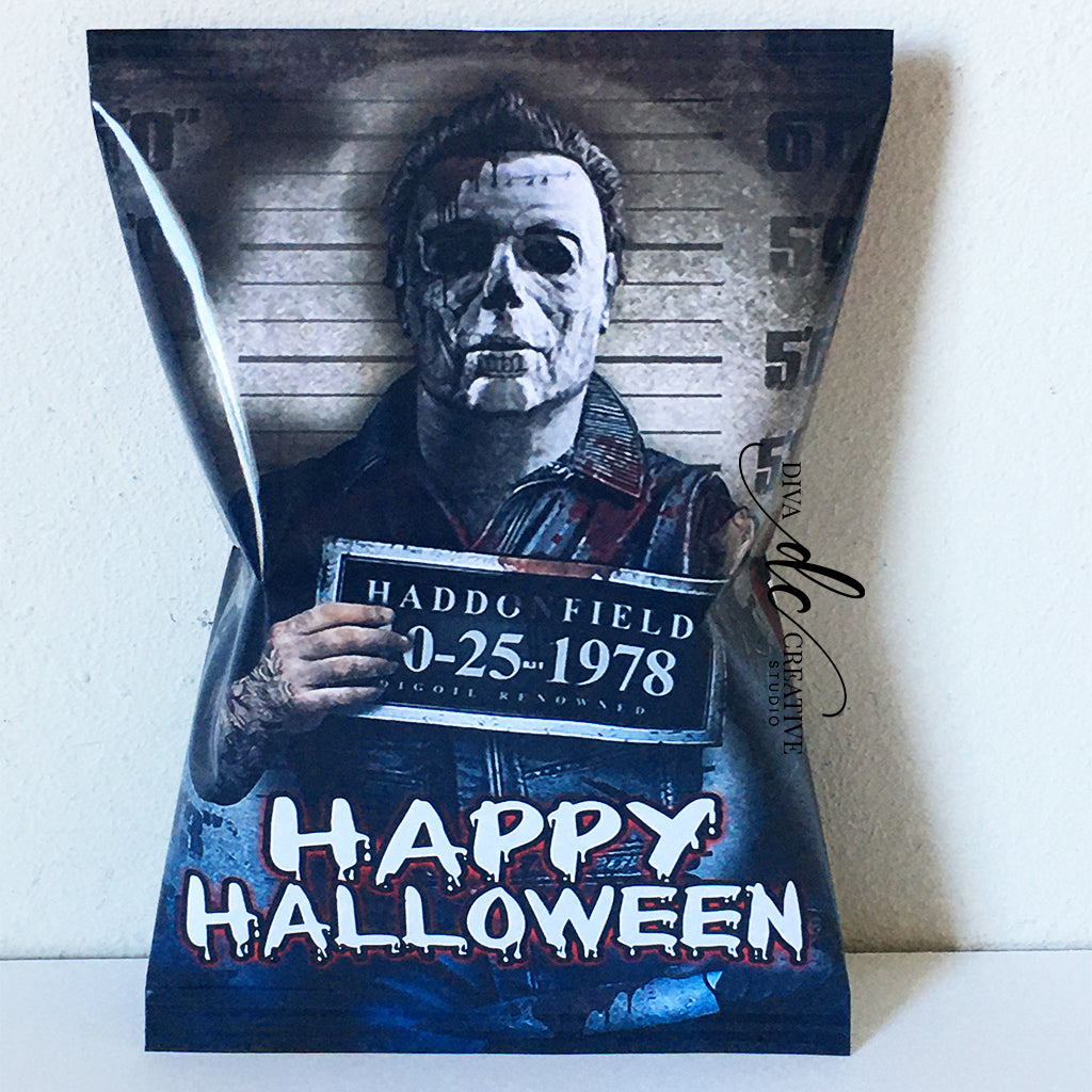 Michael Myers Chip Bag Printable Wrapper - INSTANT DOWNLOAD