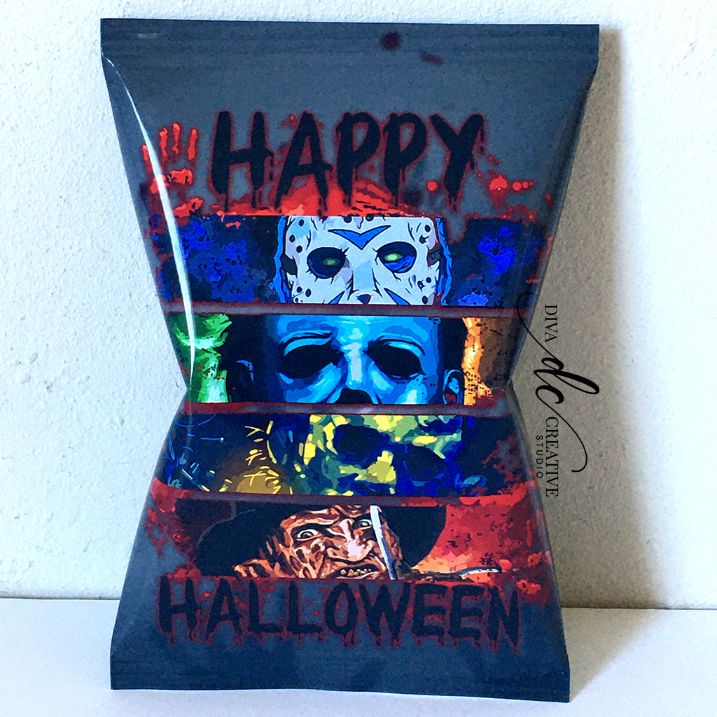Scary Friends Chip Bag Printable Wrapper - INSTANT DOWNLOAD