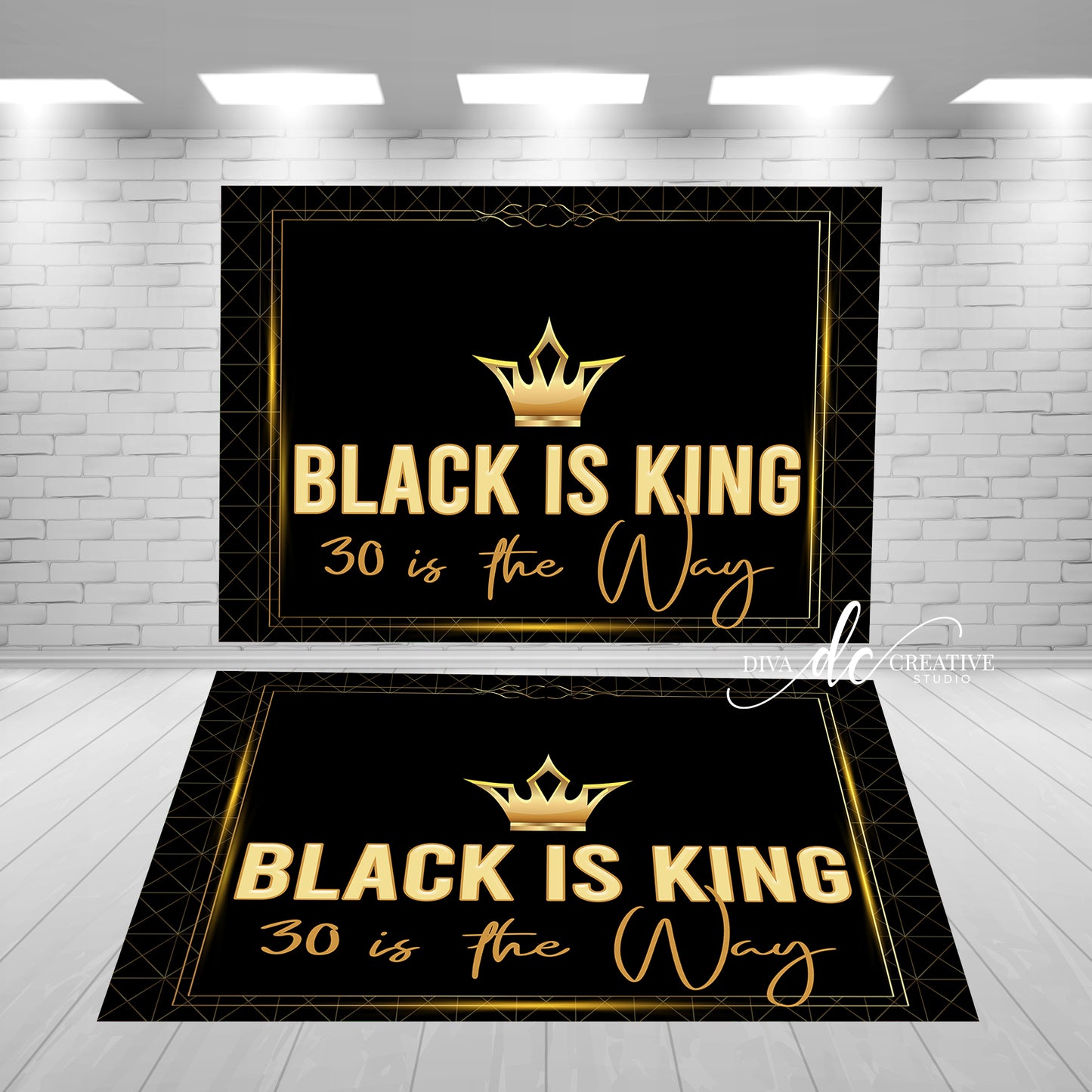 Black is King Digital Floor Wrap (You Print Yourself)