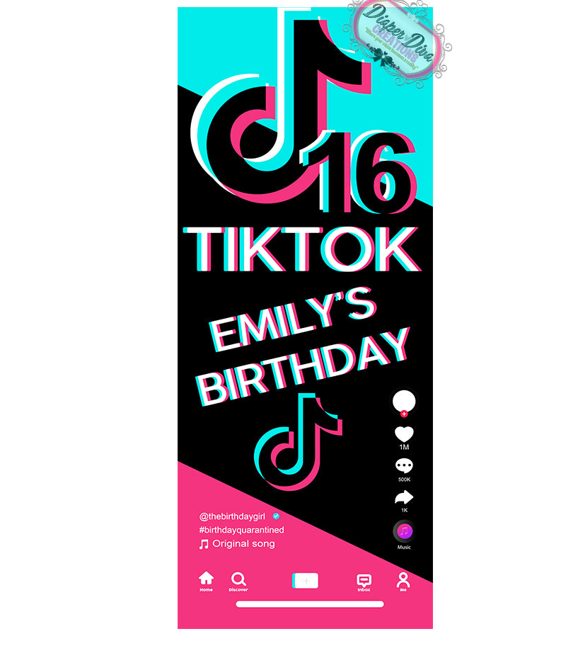 TikTok Party Front Door Banner