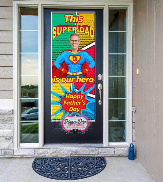 Super Dad Father's Day Front Door Banner