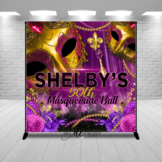Masquerade Ball Backdrop Print + Ship