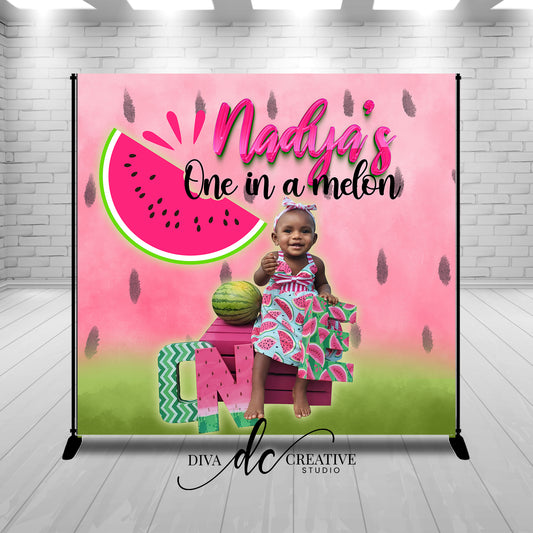 One in a Melon Backdrop Print and Ship