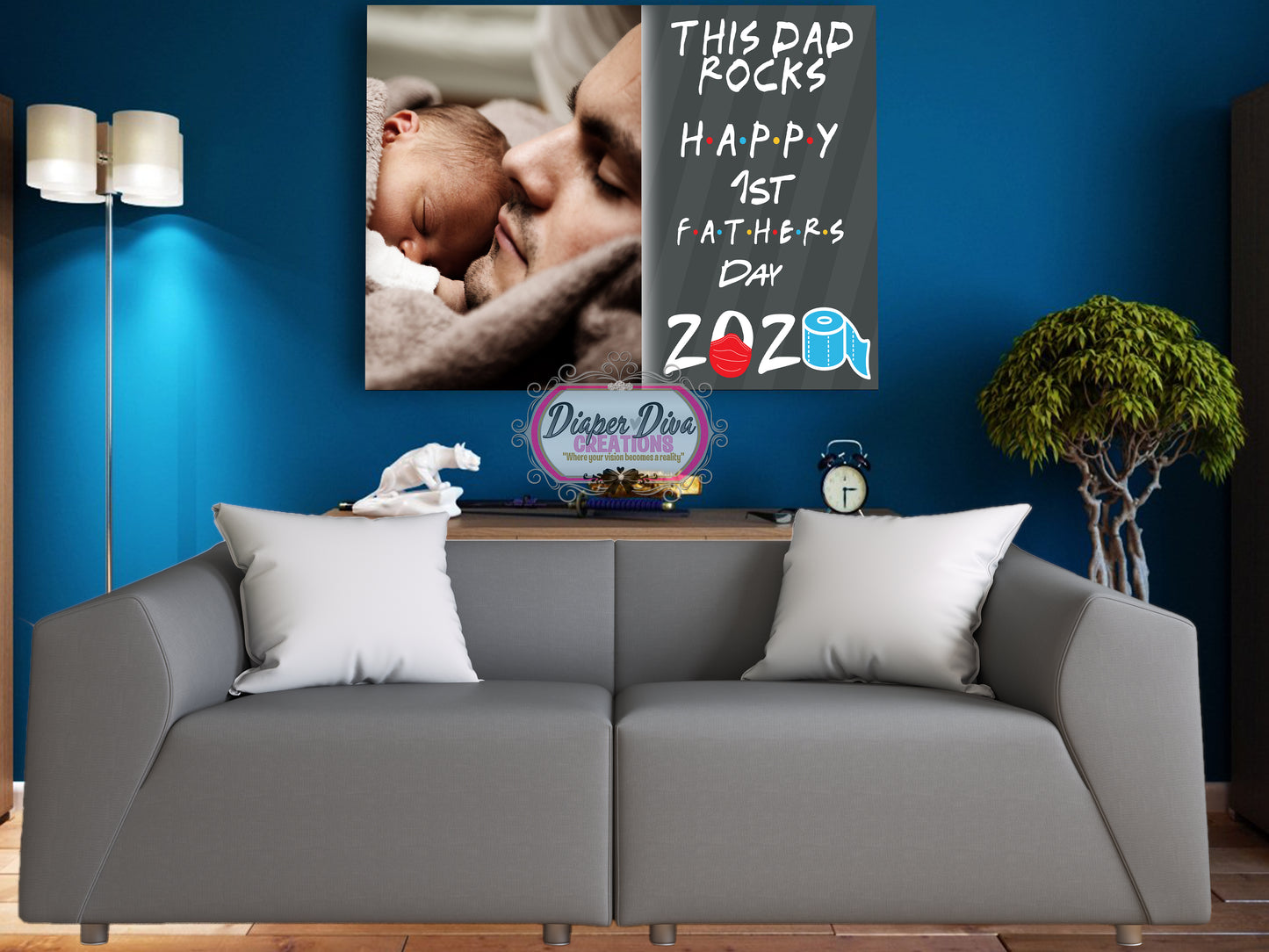 Father's Day This Dad Rocks Banner Digital File Only - You Print