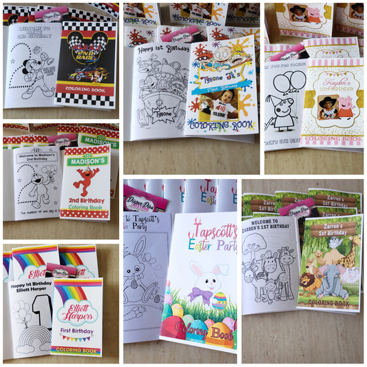 Coloring Books plus Crayon Pack (4 crayons)